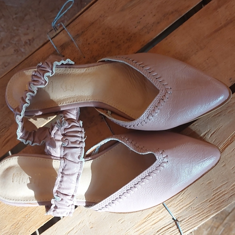 Mim Leather flats, New, slingback